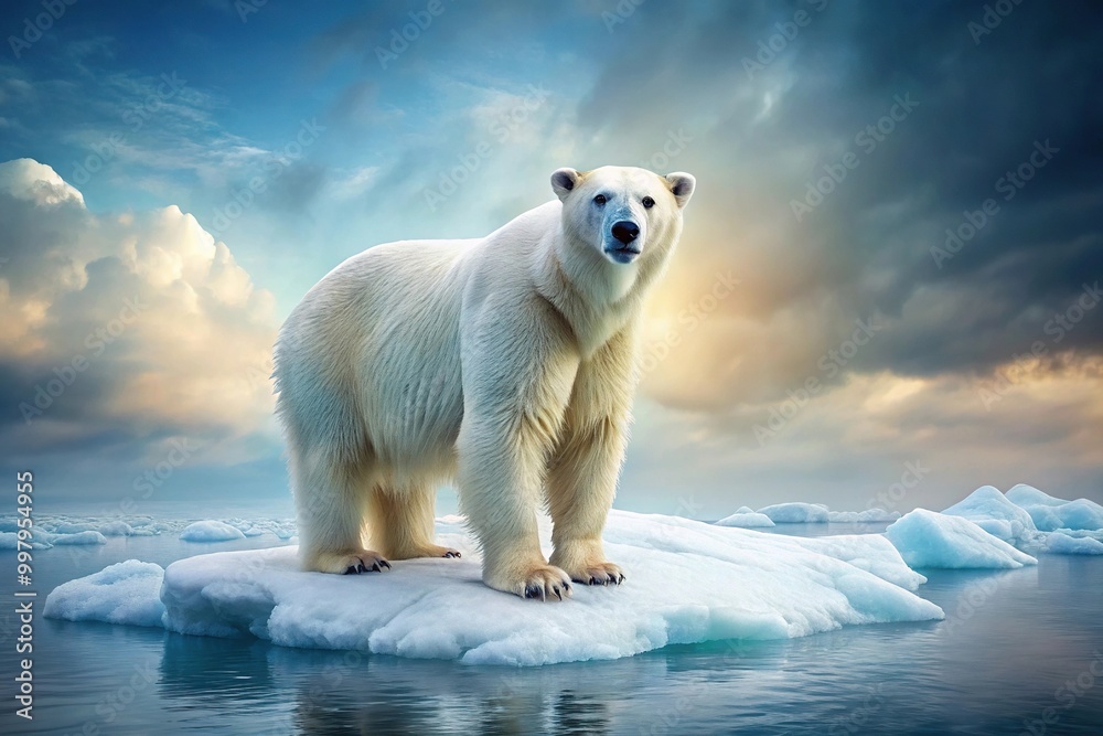 Aerial Majestic Polar Bear in Soft Watercolors Arctic Wildlife Art on Ice Floe | Ethereal Wildlife Painting Aerial Majestic Polar Bear in Soft Watercolors Arctic Wildlife Art on Ice Floe | Ethereal Wildlife Painting