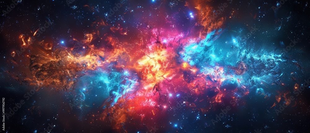 Vibrant Nebula in Interstellar Space Vibrant Nebula in Interstellar Space