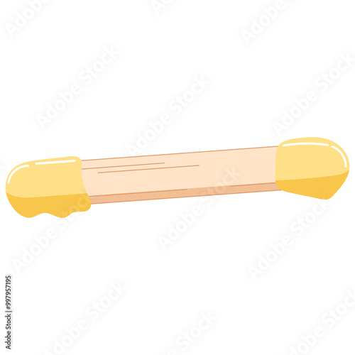 Yellow Wax Stick Illustration