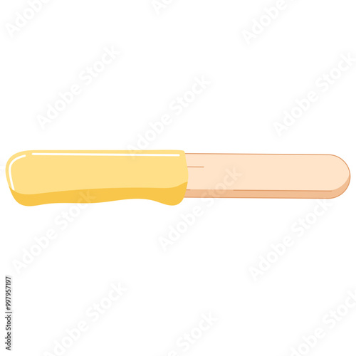 Yellow Wax Stick Illustration