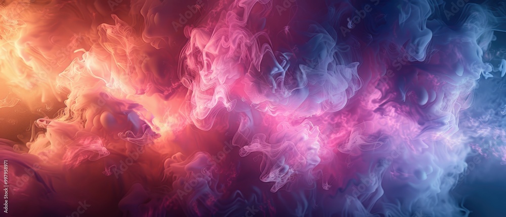 Vivid Explosion of Colored Smoke in Vivid Explosion of Colored Smoke in