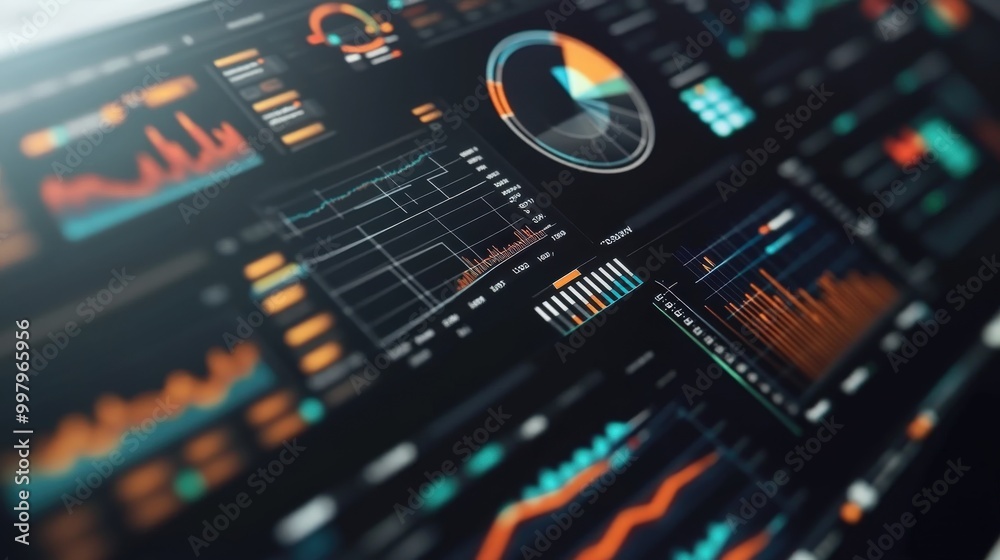 A close-up of a financial planning software dashboard, showing various investment portfolios A close-up of a financial planning software dashboard, showing various investment portfolios