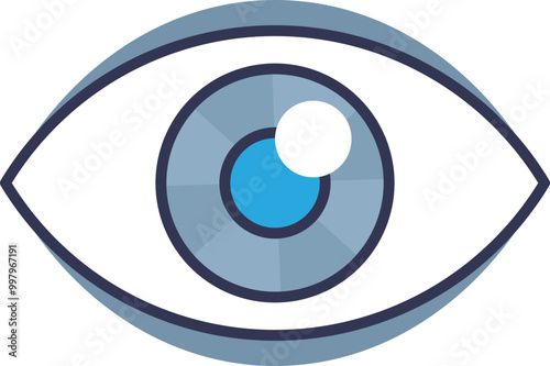 Illustration of an eye symbolizing surveillance and privacy concerns.