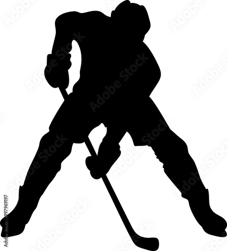 Ice Hokey Player Silhouette