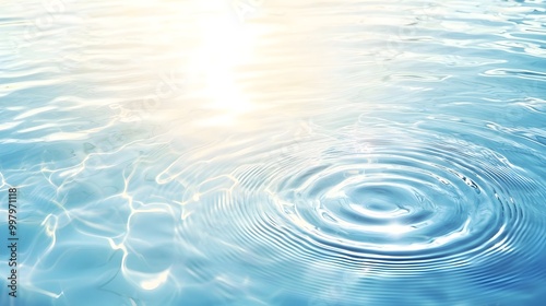 Blue Water Ripples Abstract