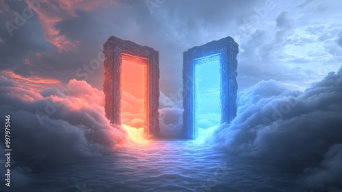 heaven and hell gates, ancient portals
