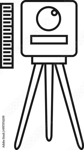 Theodolite Line Icon
