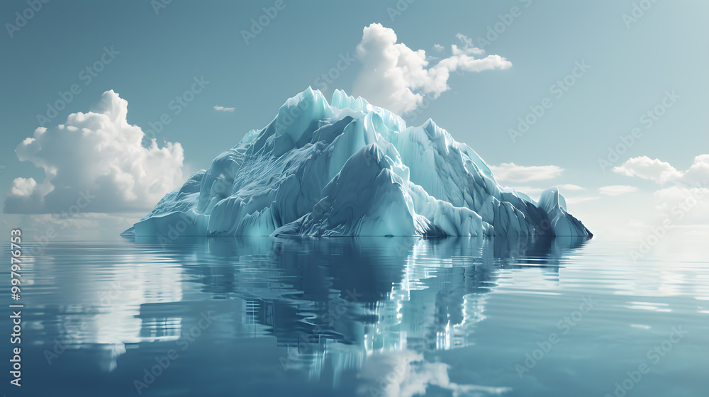 custom made wallpaper toronto digitalA huge iceberg or glacier in Arctic or Antarctic waters. AI generated art