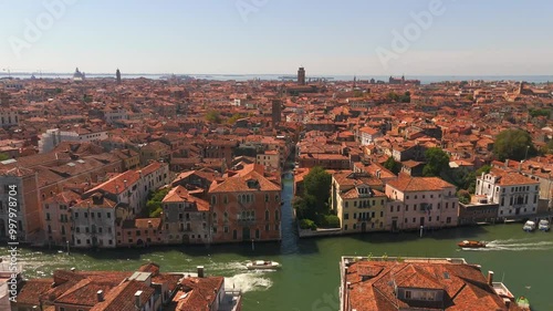 Marvel at the vibrant piazzas and hidden corners of Venice, beautifully showcased in this stunning drone footage. photo