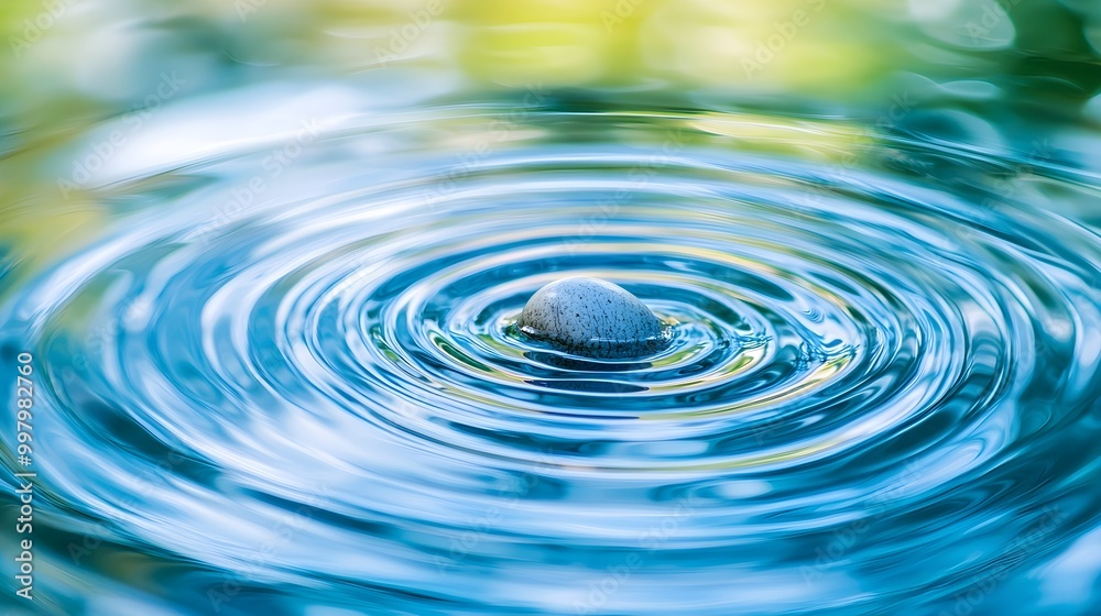 Stone Ripples in Blue Water Stone Ripples in Blue Water
