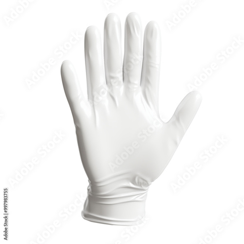 Gloves on hand isolated on transparent background