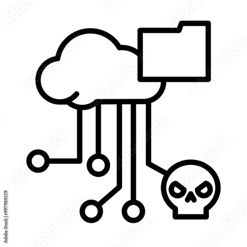Image icon for unauthorized access to the cloud.