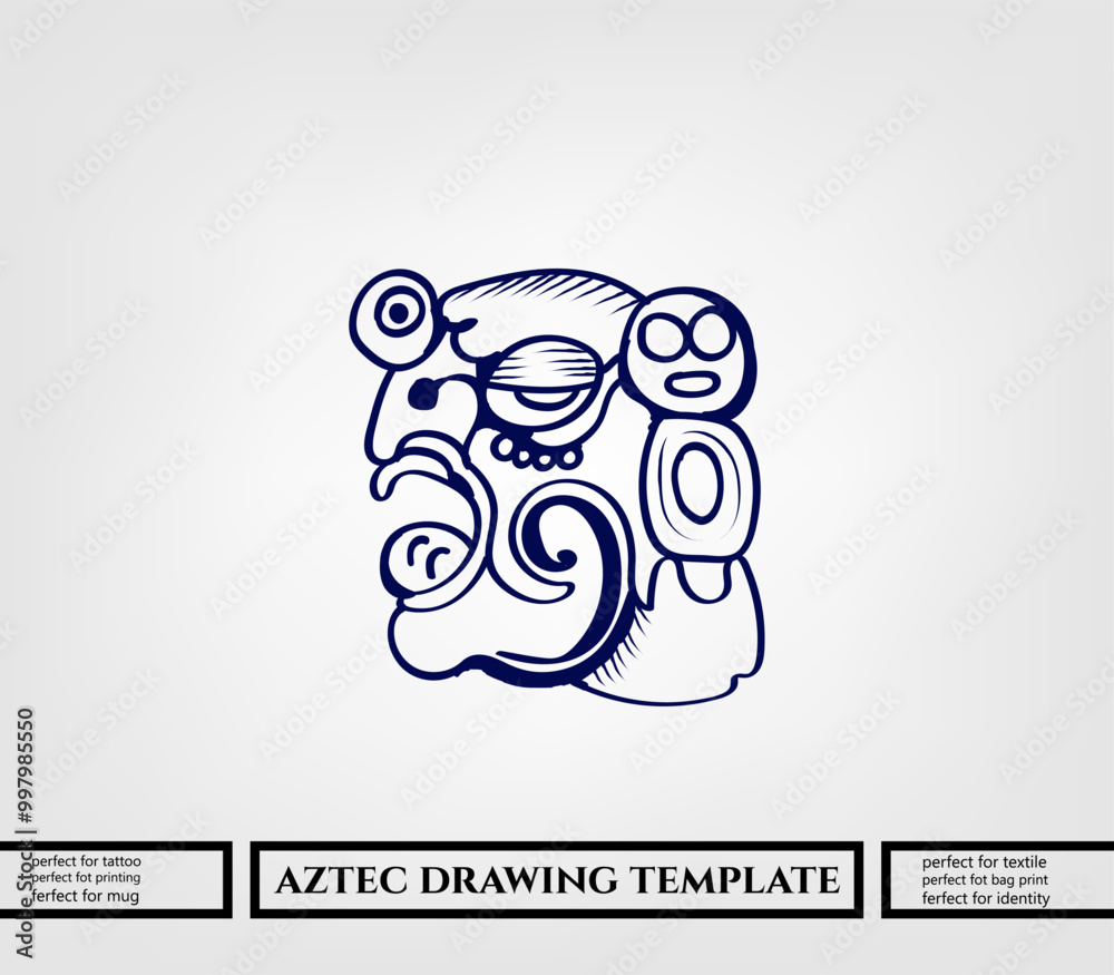 Aztec decorative vector illustration. traditional ethnic ornament Aztec decorative vector illustration. traditional ethnic ornament