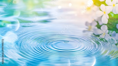 Water Drop Ripples Abstract Background