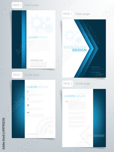 Header flyer business brochure vector graphic with space for text and message design