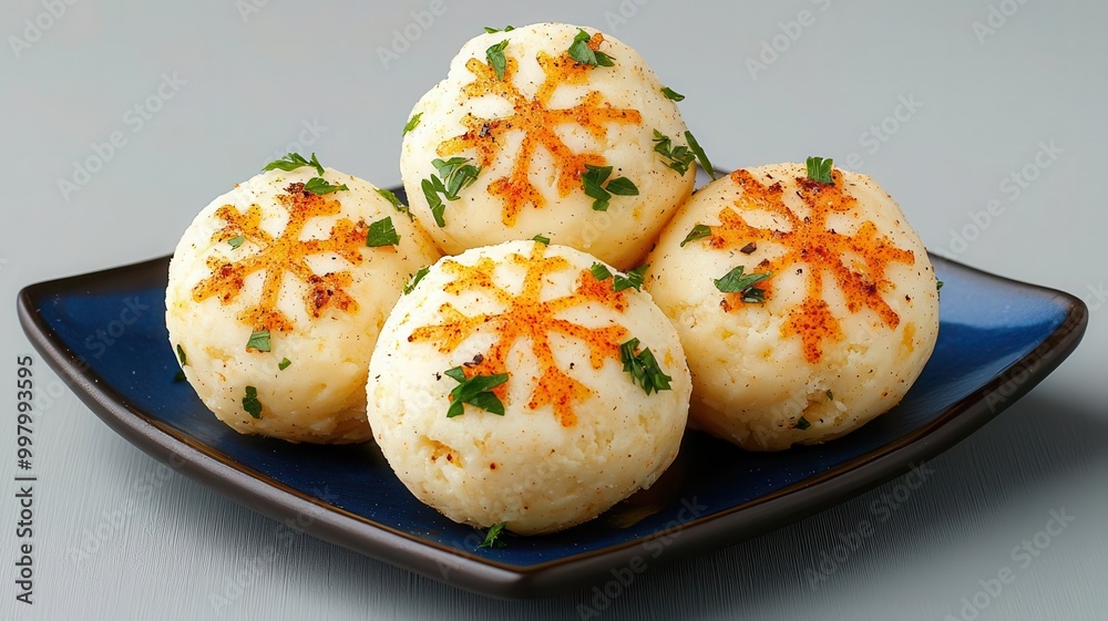 Holiday cheese balls covered in festive herbs and spices, arranged in a snowflake pattern, appetizers