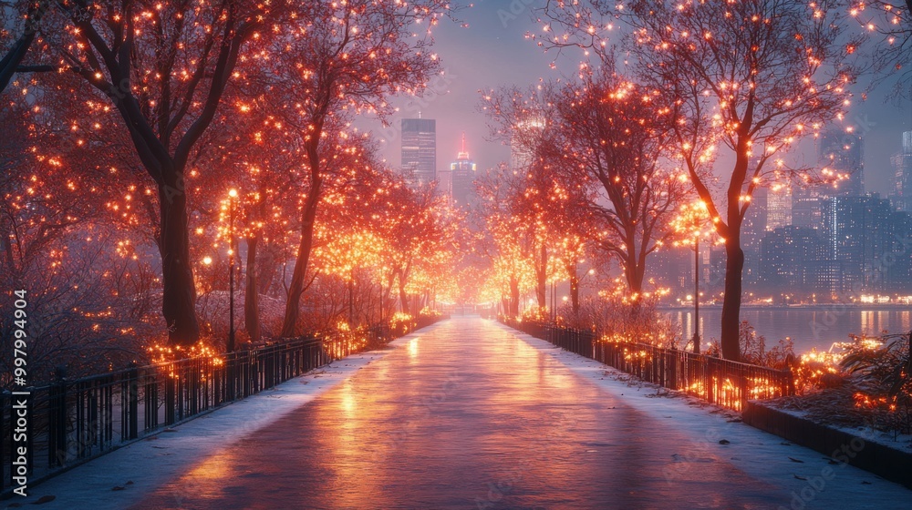 Illuminated Future: Holographic New Year's Park in 2025
