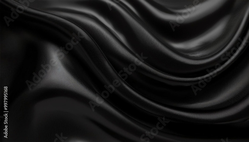 abstract background, luxury black shiny fabric or liquid wave or grunge silk texture satin velvet material or luxury Christmas background or elegant wallpaper design, background