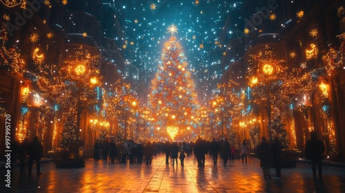 Futuristic Christmas 2025: Holographic Trees & Festive Gatherings in City Square