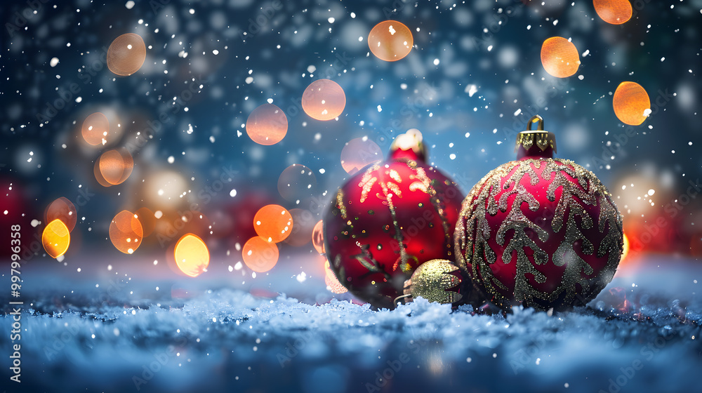 Beautiful bright Christmas background with copy space. AI Generated Beautiful bright Christmas background with copy space. AI Generated