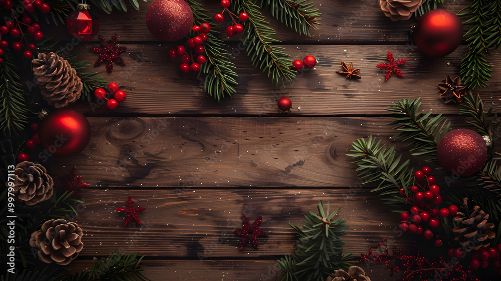 Beautiful bright Christmas background with copy space. AI Generated Beautiful bright Christmas background with copy space. AI Generated