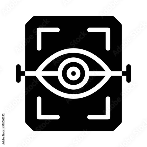 retina scan glyph icon