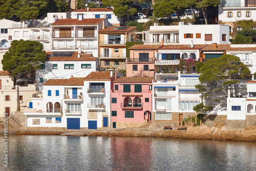 Obraz na płótnie Mediterranean coastline traditional village of Begur. Girona, Catalonia. Spain w salonie