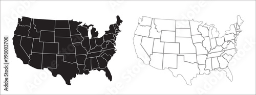 USA map.