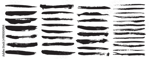 Big set of brush strokes