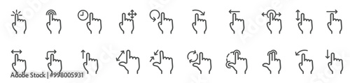 Gesture line icon.