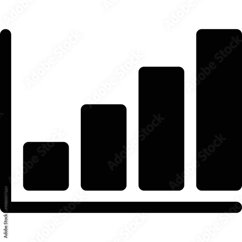 Simple vector icon horizontal graph