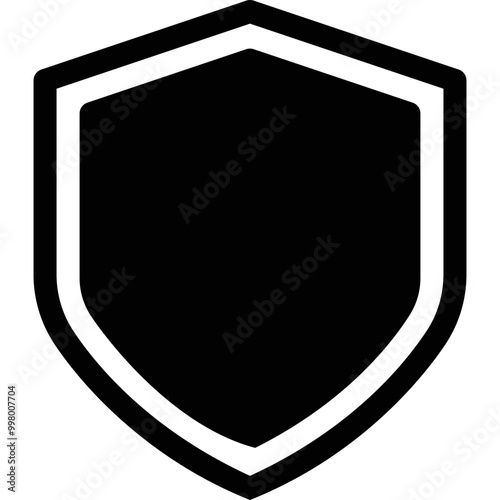 Simple vector icon shield photo