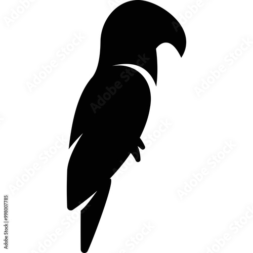 Simple vector icon parrot
