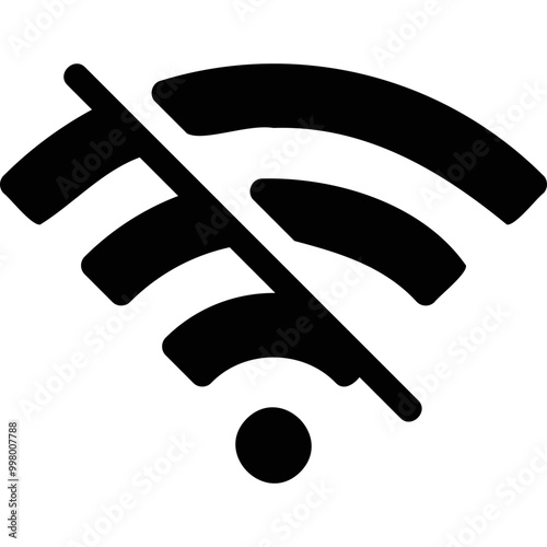 Simple vector icon turned off wifi