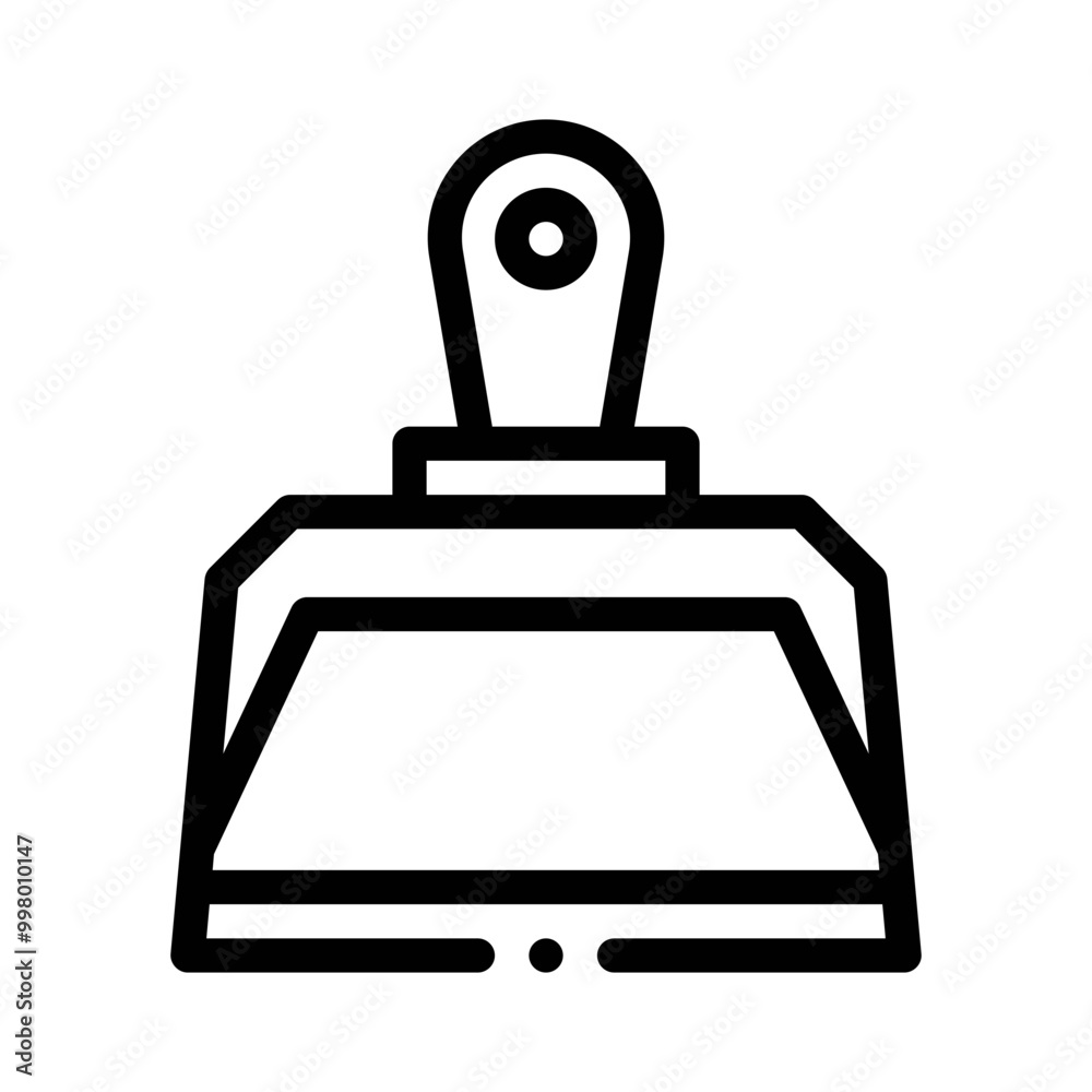 Fototapeta premium dustpan line icon
