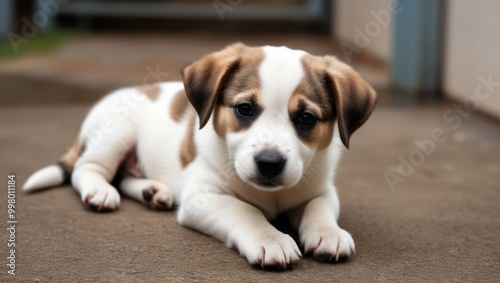 Stray puppies waiting for adopters photo