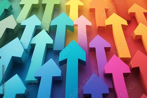multi colored arrow coming up wallpaper