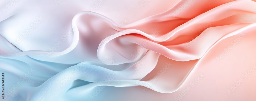 A flowing fabric design featuring soft waves in hues of red, pink, and white, creating an elegant and smooth visual texture. A flowing fabric design featuring soft waves in hues of red, pink, and white, creating an elegant and smooth visual texture.