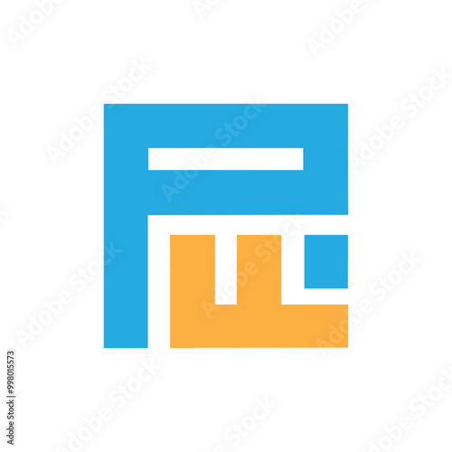 initial fp letter logo design vector for business and monogram