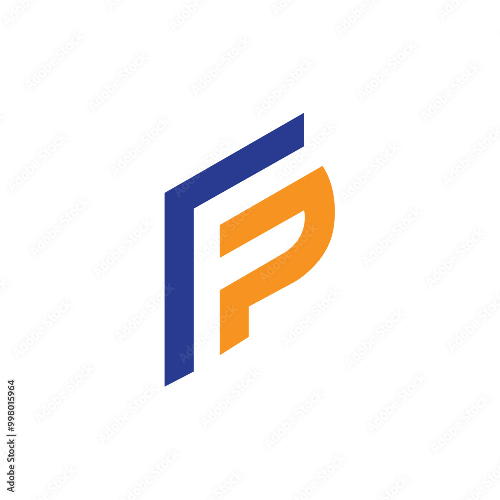 initial fp letter logo design vector for business and monogram