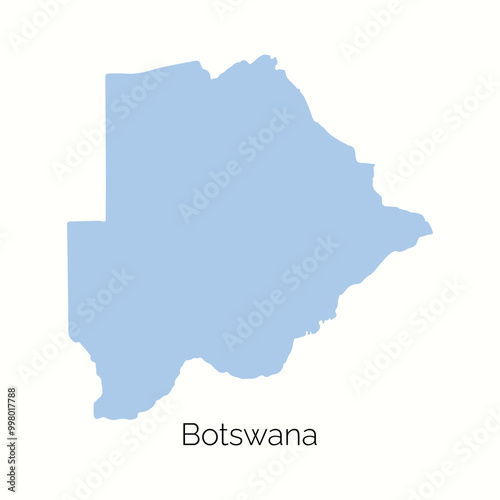 Botswana Map vector, illustration. Botswana, officially the Republic of Botswana, is a landlocked country in Southern Africa.