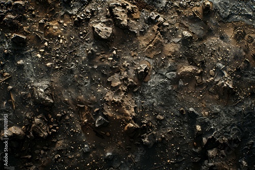 Photo of Brown dirt soil surface. Background texture for backdrops or mapping