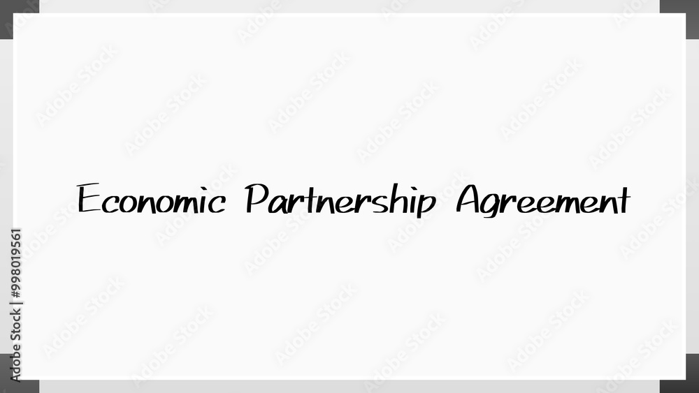 Economic Partnership Agreement のホワイトボード風イラスト Economic Partnership Agreement のホワイトボード風イラスト