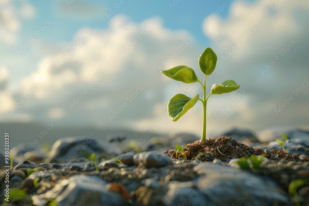 The sprout reaches for the sky  The sprout reaches for the sky