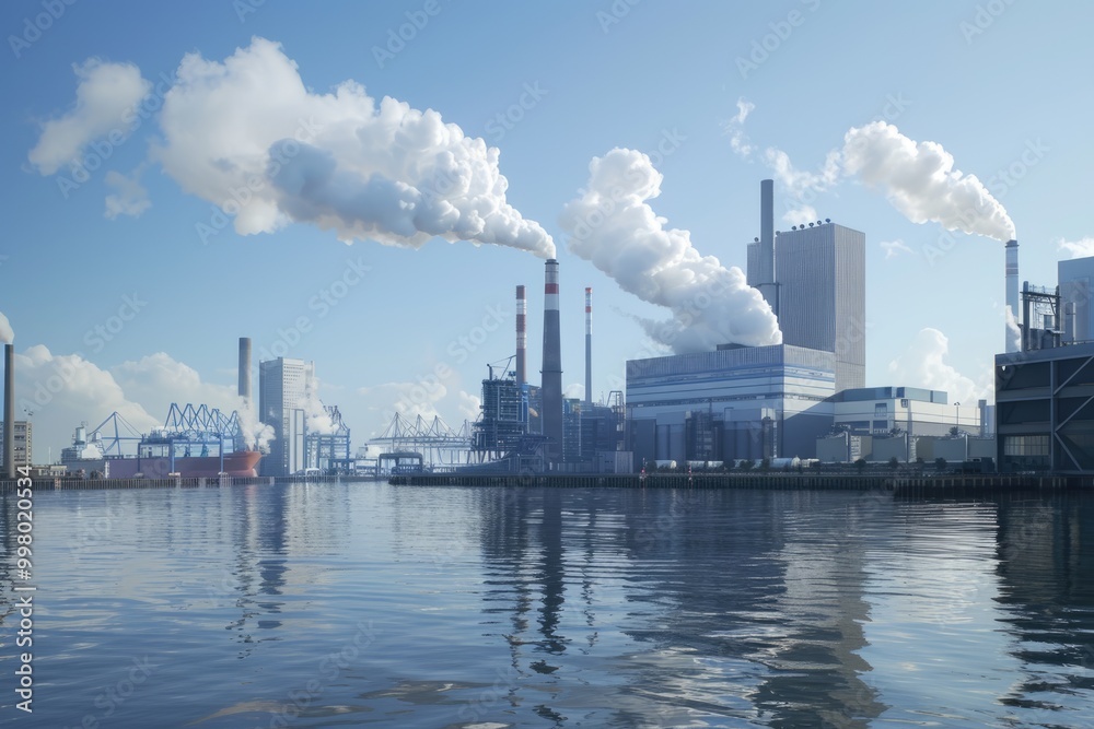 Large coal and biomass power plant in Rotterdam Netherlands. Large coal and biomass power plant in Rotterdam Netherlands.