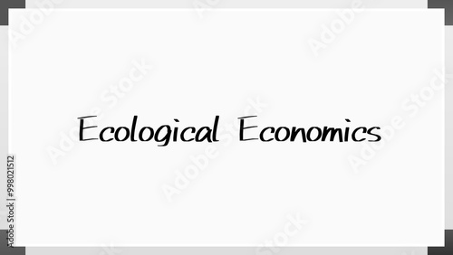 Ecological Economics のホワイトボード風イラスト photo