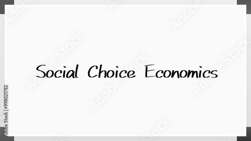 Social Choice Economics のホワイトボード風イラスト