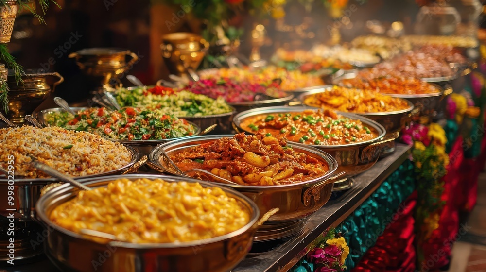 Obraz premium Family reunion highlighting food traditions from different cultures