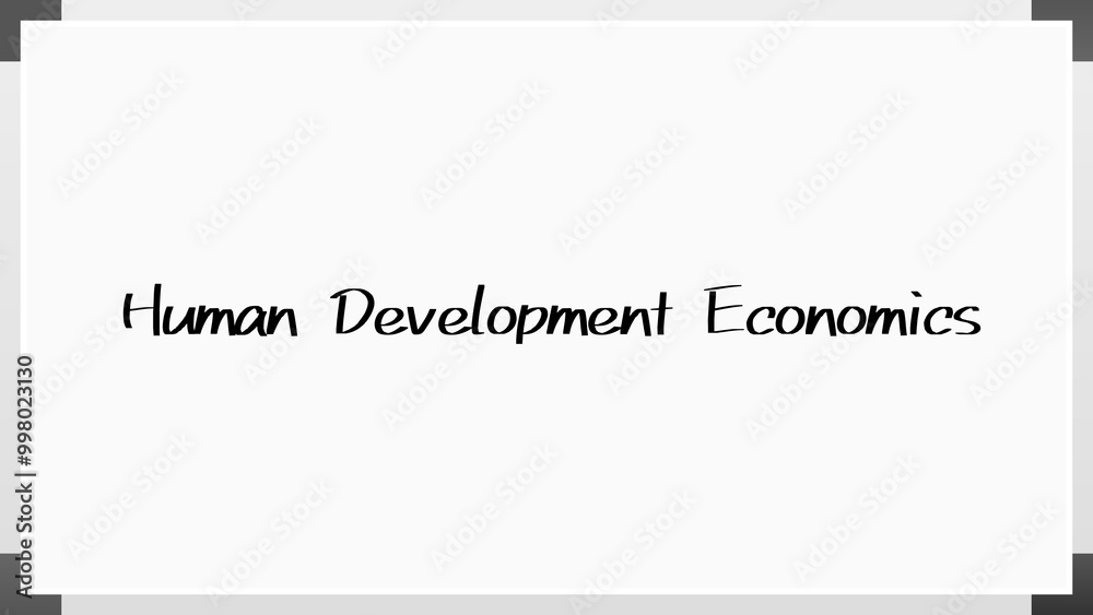 Human Development Economics のホワイトボード風イラスト Human Development Economics のホワイトボード風イラスト