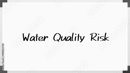 Water Quality Risk のホワイトボード風イラスト